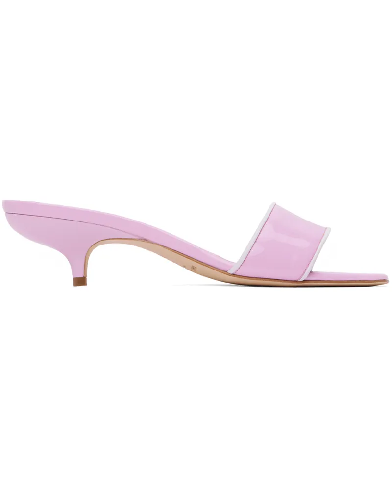 Manolo Blahnik Pink Helamu Mules 5255