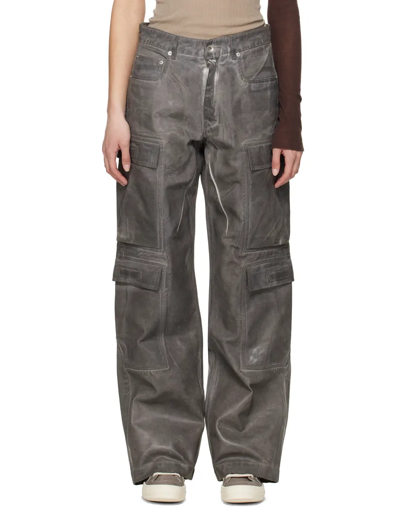 DRKSHDW by Rick Owens Gray Hollywood Double Cargo Jeans 78