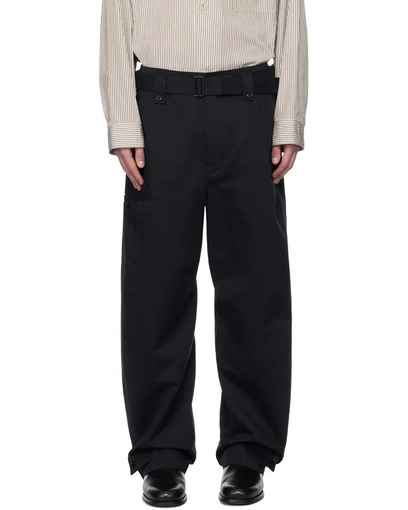 Christophe Lemaire Black Twisted Trousers Bk999