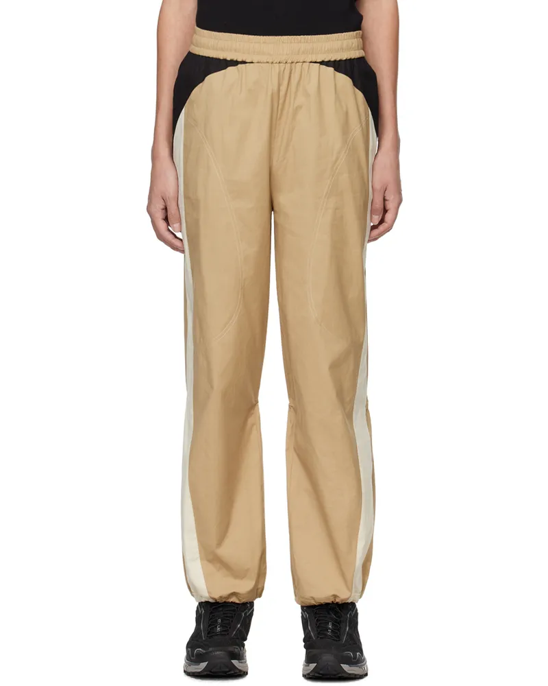 Kijun Beige Blocked Trousers Beige
