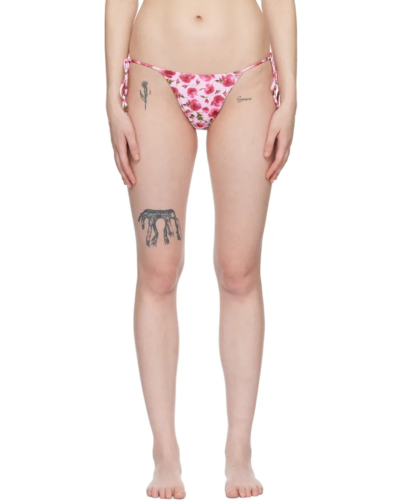 Magda Butrym Pink Self-Tie Bikini Bottom Pink