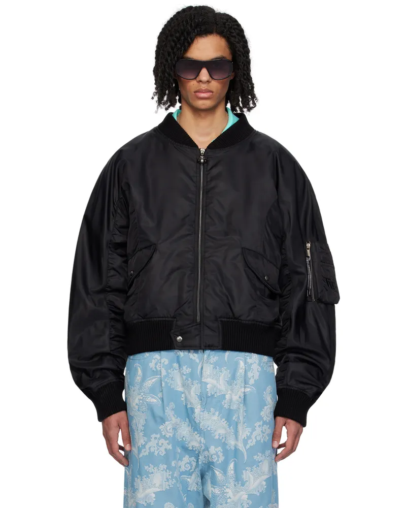 Vivienne Westwood Black Earl Bomber Jacket Black