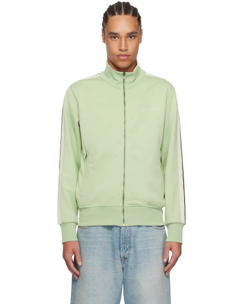 Palm Angels Green Embroidered Logo Track Jacket Sage