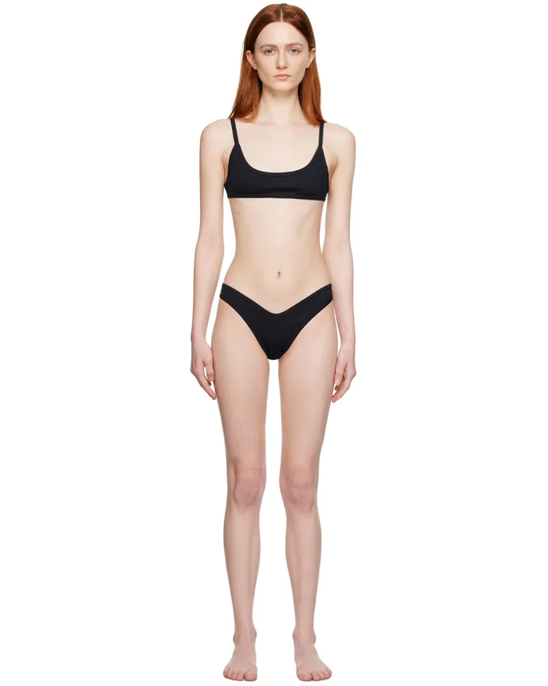 ATTICO Black Scoop Neck Bikini 100