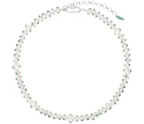 White 'The Green Polka Dot Freshwater Pearl' Necklace