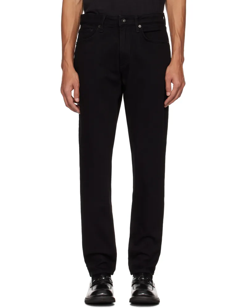 Rag & Bone Black Fit 3 Athletic Fit Jeans Black