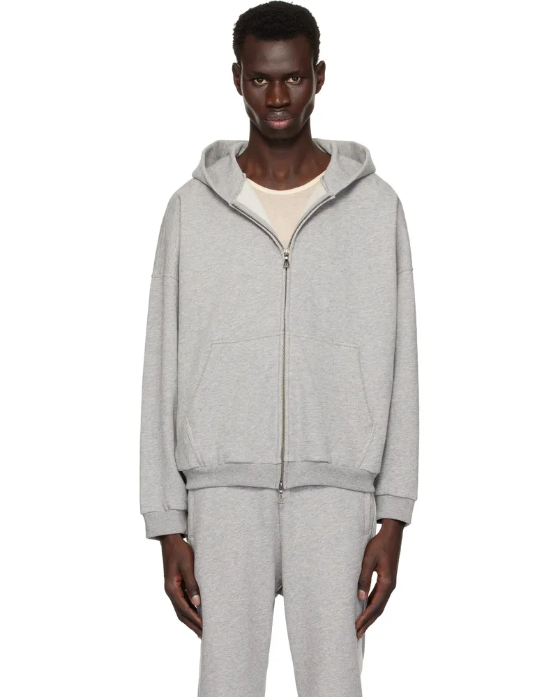 John Elliott + Co Gray Frances Full Zip Hoodie Heather