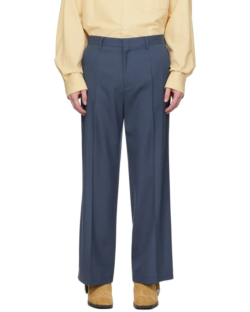 RECTO Blue Padova Trousers Smoke