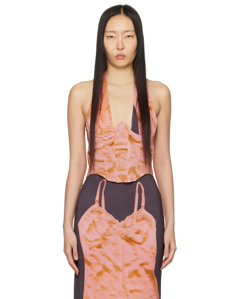 Miaou Pink & Orange Ari Corset Lingerie