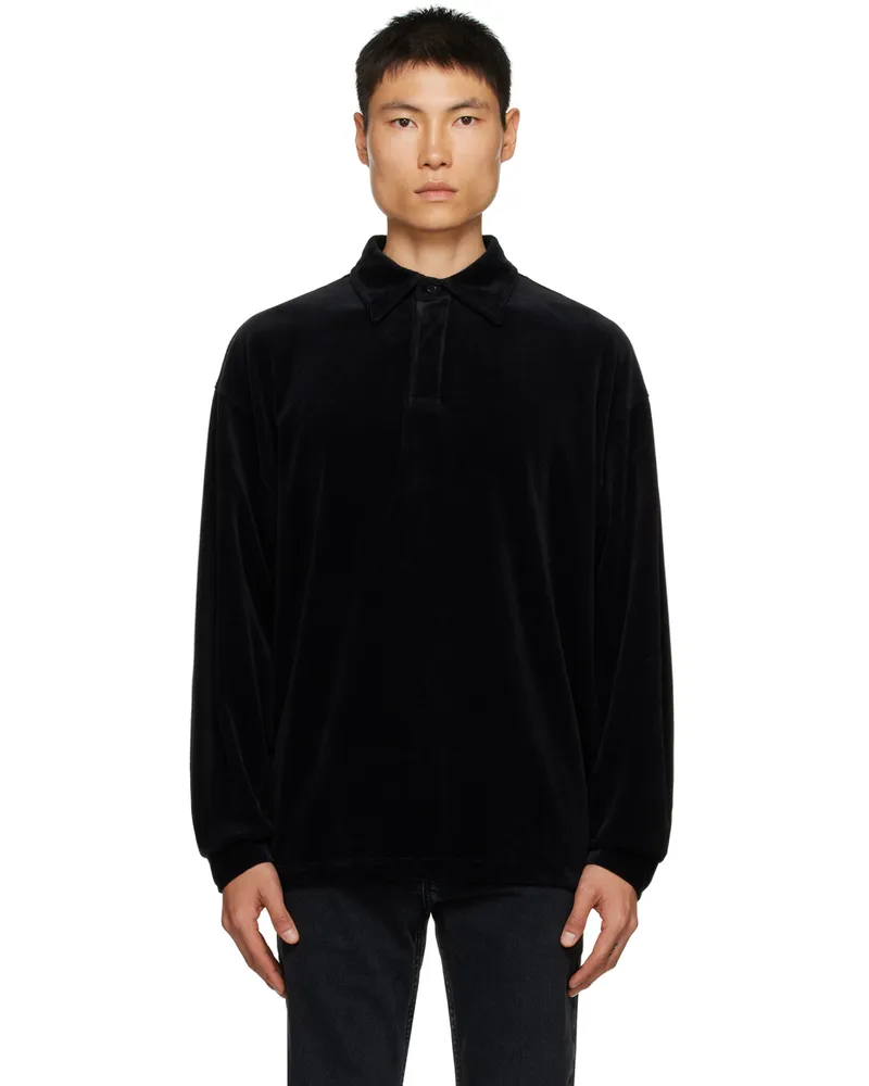 Filippa K Black Vented Polo Black