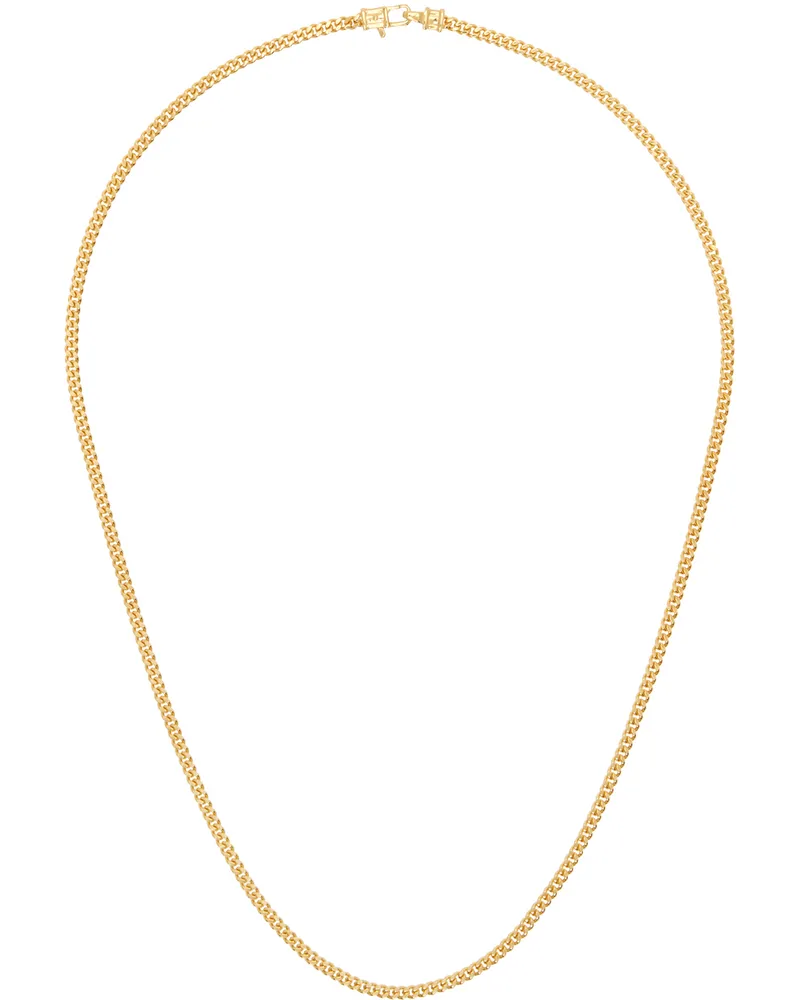Tom Wood Gold Curb Chain M Necklace 925