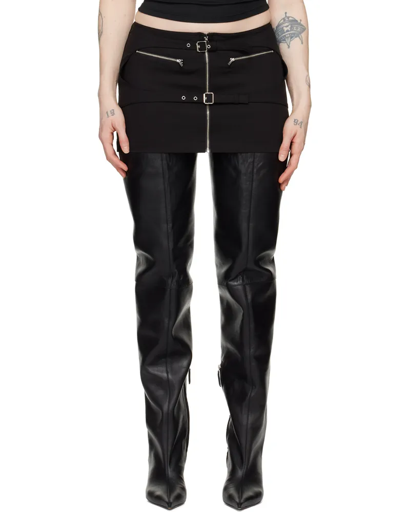 Miaou Black Gianna Miniskirt Jet