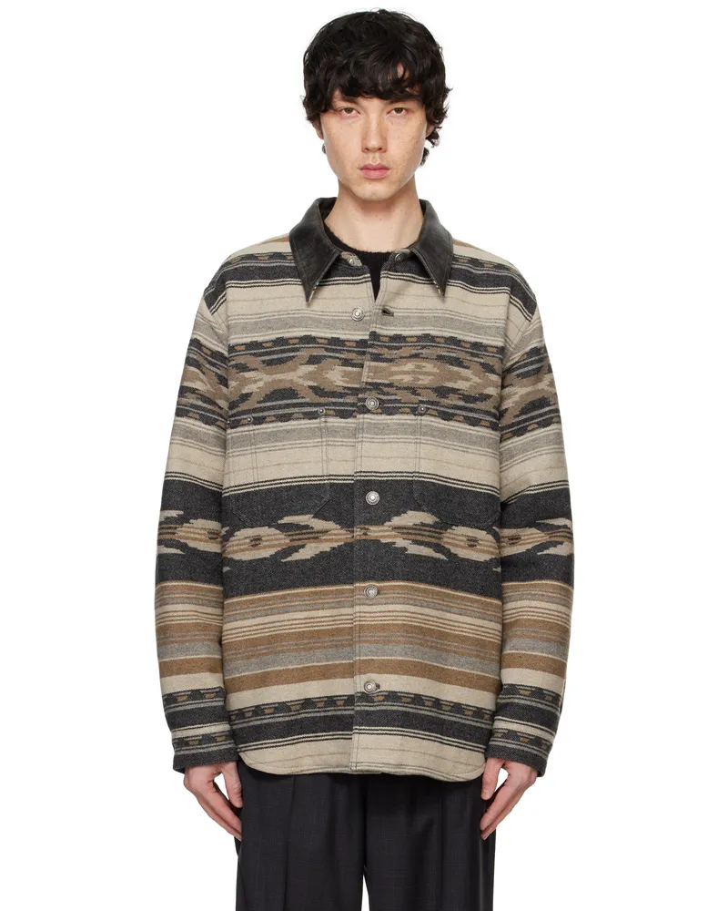 Isabel Marant Beige & Gray Dalton Jacket 02fk
