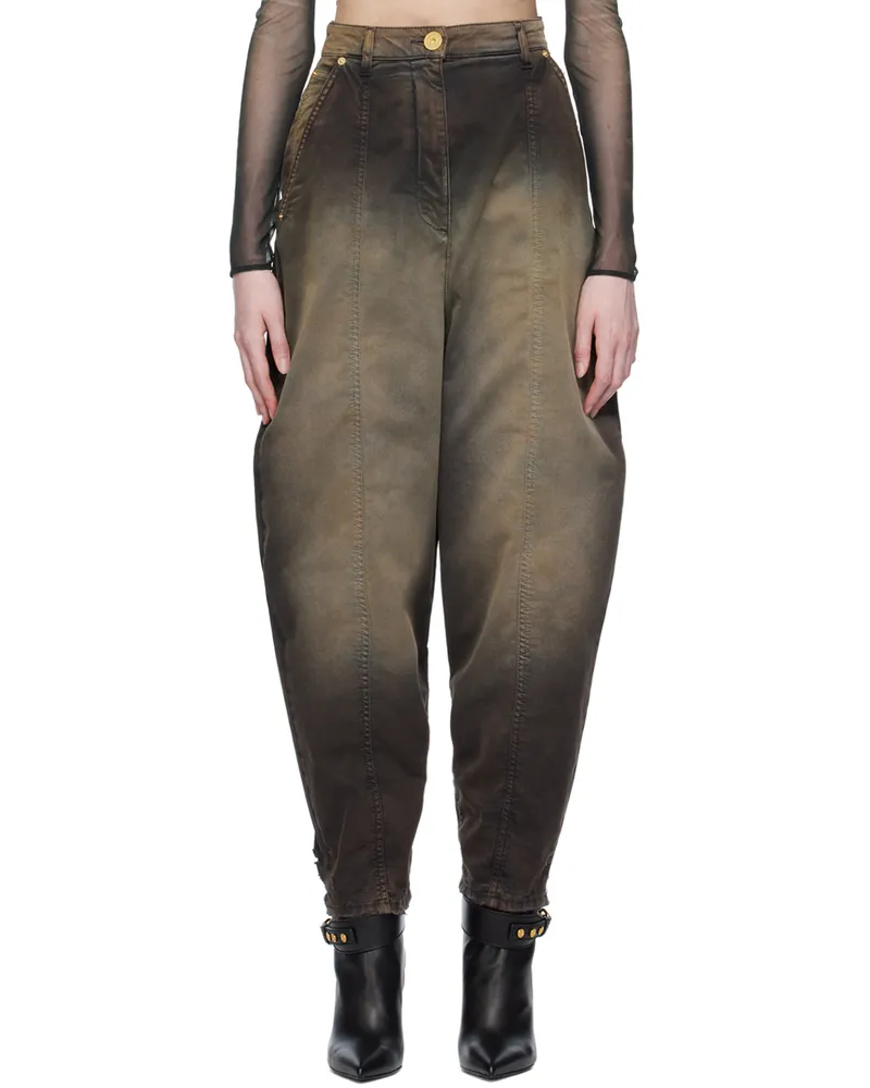 Balmain Brown Tie-Dye Jeans Gmu