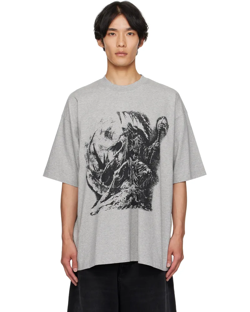 VETEMENTS Gray Goth Oversized T-shirt Grey