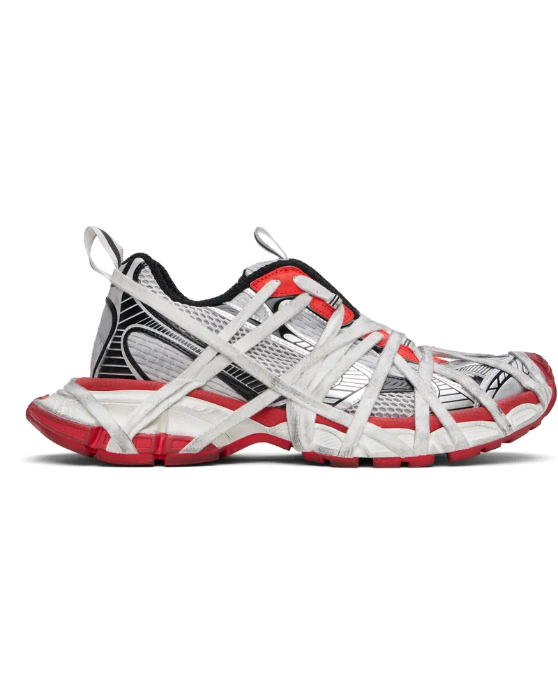 Balenciaga Gray & Red 3XL Extreme Lace Sneakers 1261