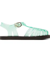 Ancient Greek Sandals Blue Homeria Jelly Sandals Clear