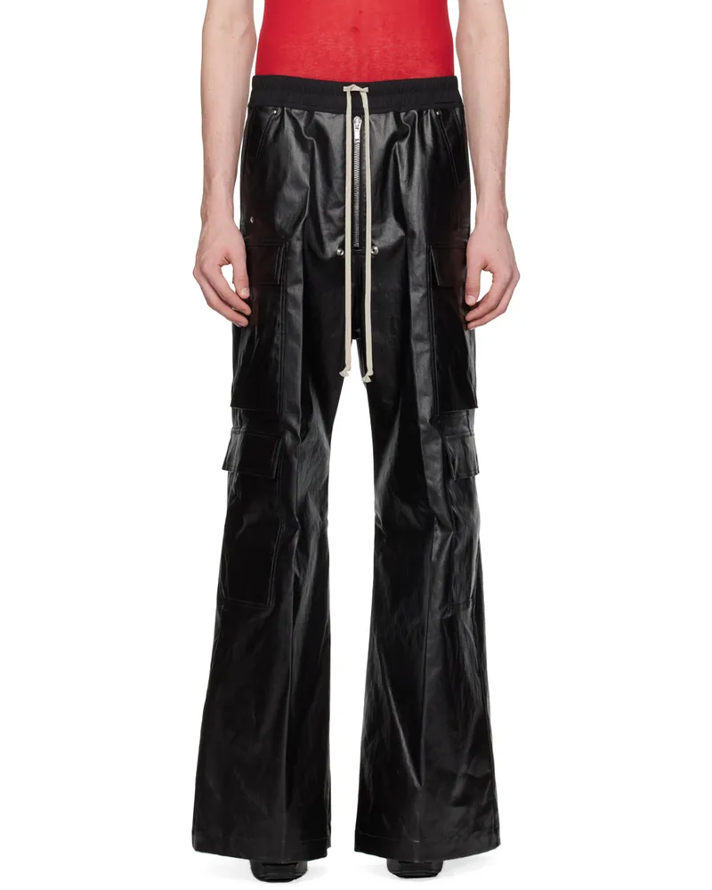 Rick Owens Black Cargobelas Denim Cargo Pants 09