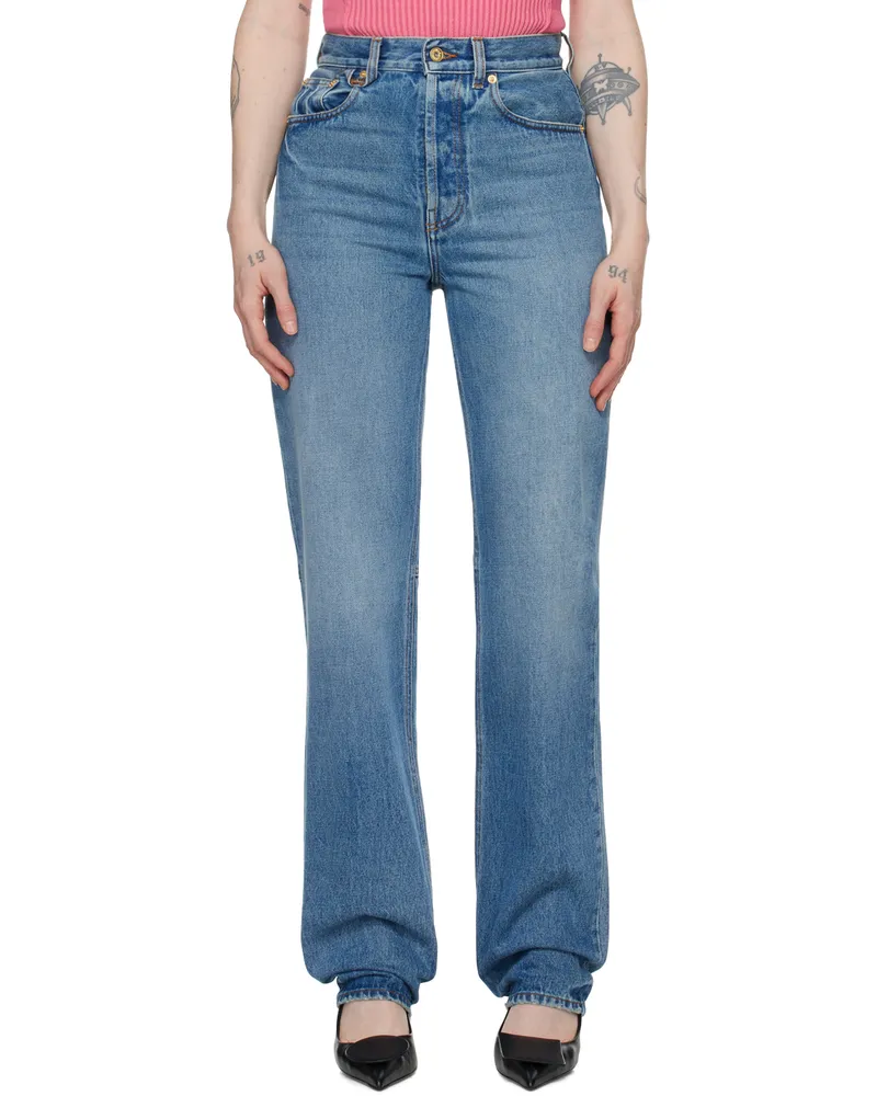 Jacquemus Blue Les Sculptures 'Le de-Nîmes droit' Jeans 33c