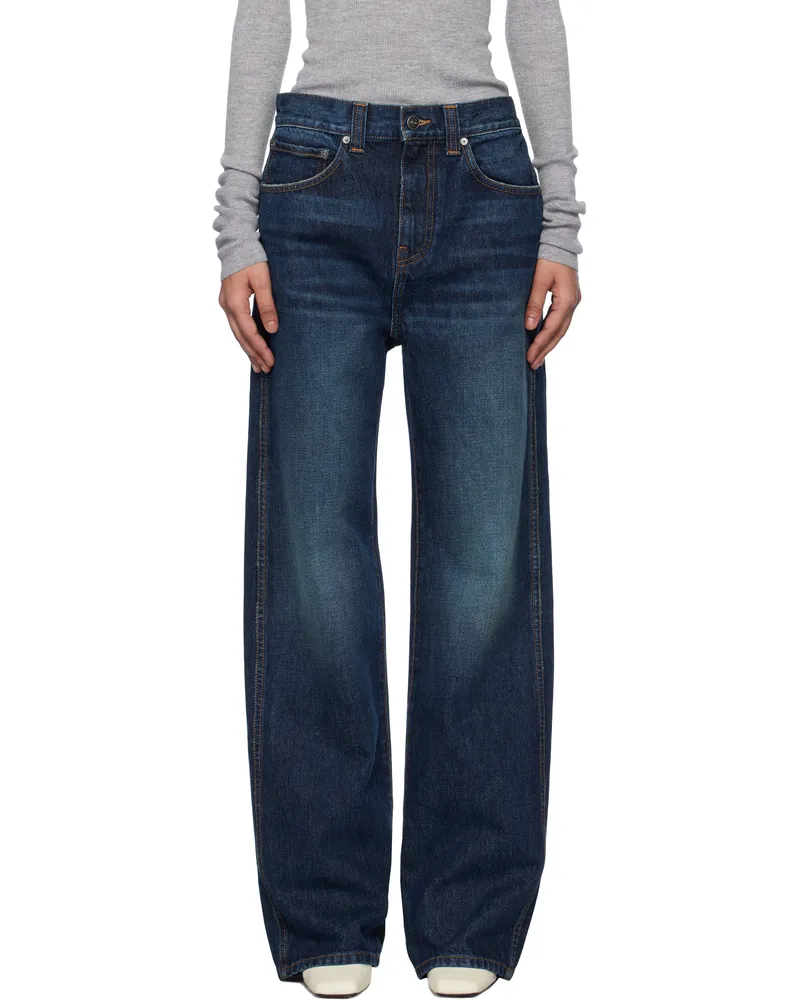 KHAITE Navy Bonnie Jeans 010