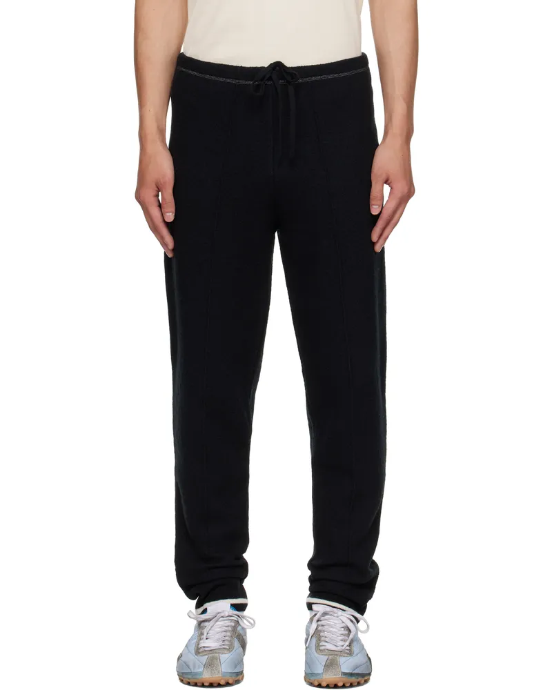 Maison Margiela Black Wool Track Pants 900f