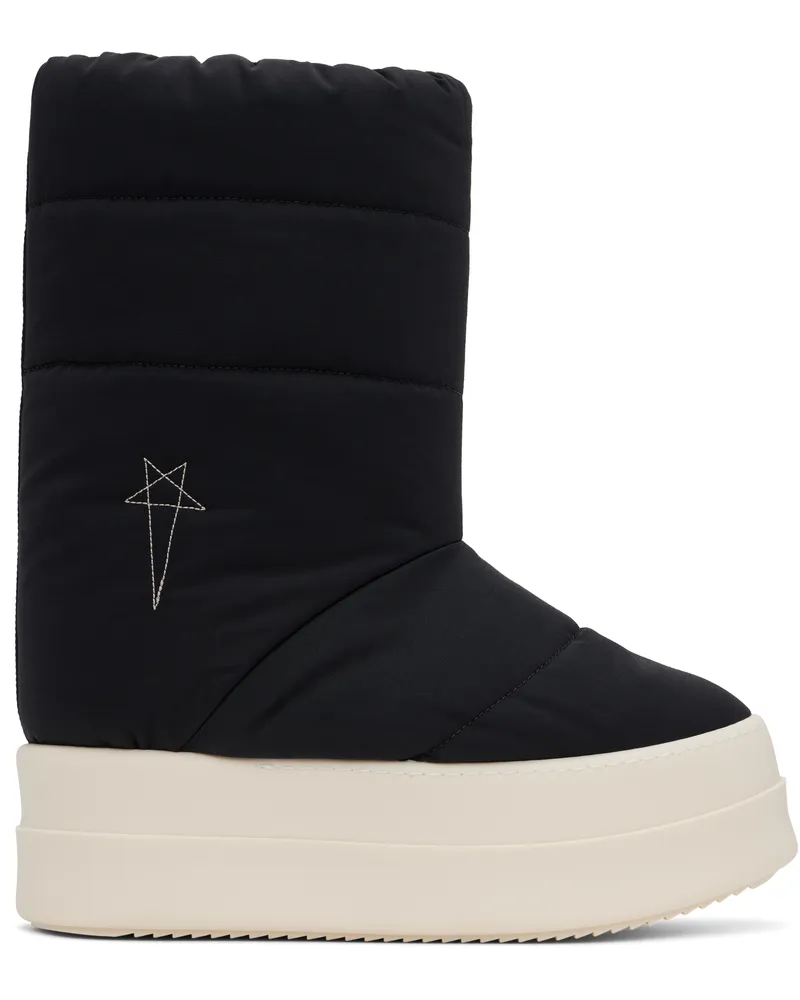 DRKSHDW by Rick Owens Black Porterville Mega Bumper Lunar Boots 981