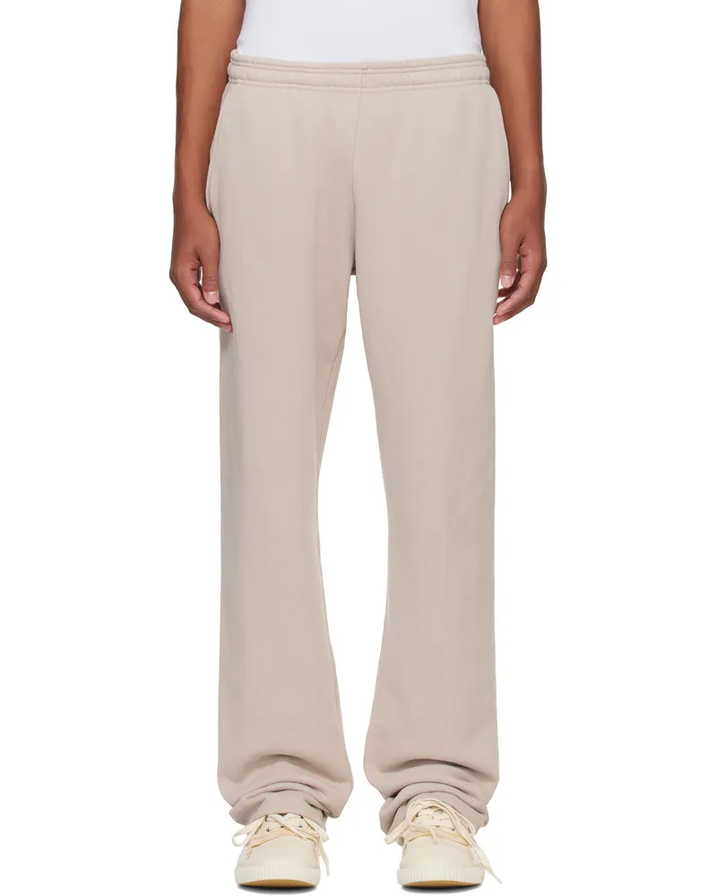Entire Studios Beige Straight Leg Sweatpants Silver