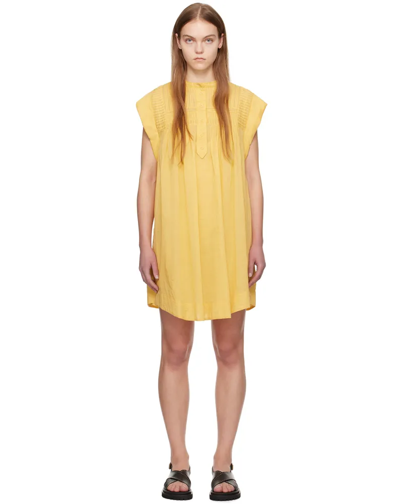 Étoile Isabel Marant Yellow Leazali Minidress 23su