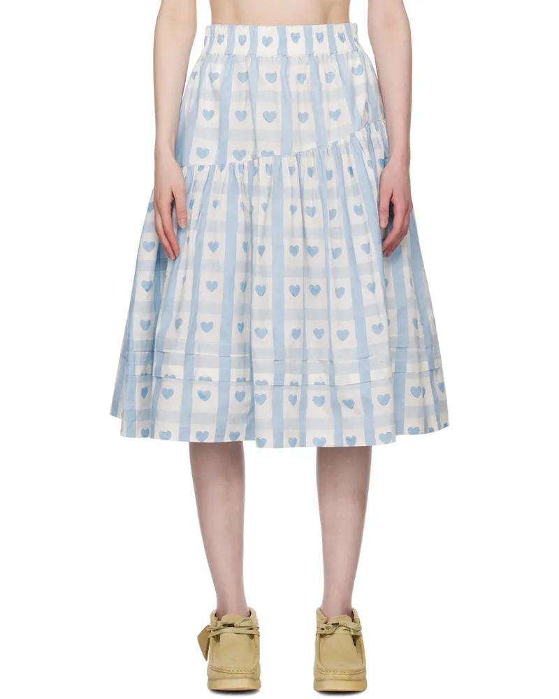 STORY mfg. Blue Juniper Midi Skirt Blue