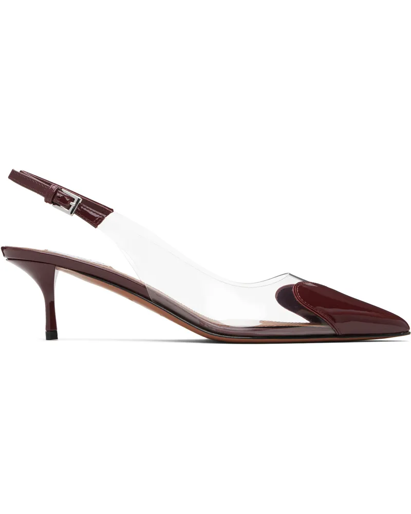 Alaïa Burgundy 'Le Coeur' Heels 325