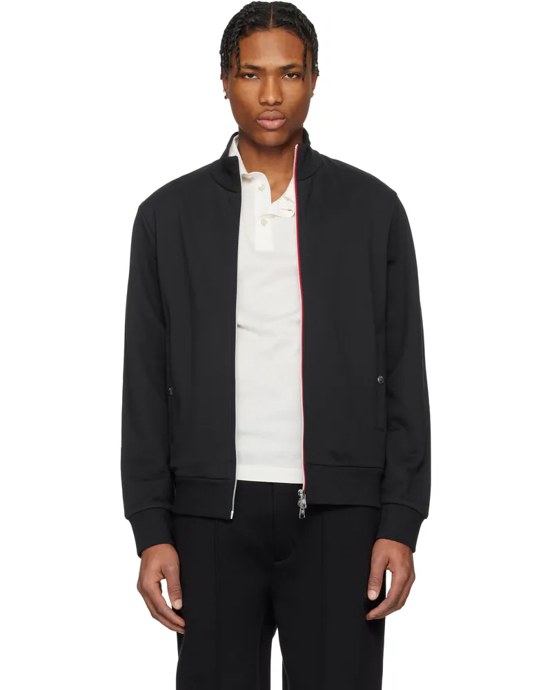 Moncler Navy Tricolor-Trimmed Cotton Zip-Up Sweatshirt 778