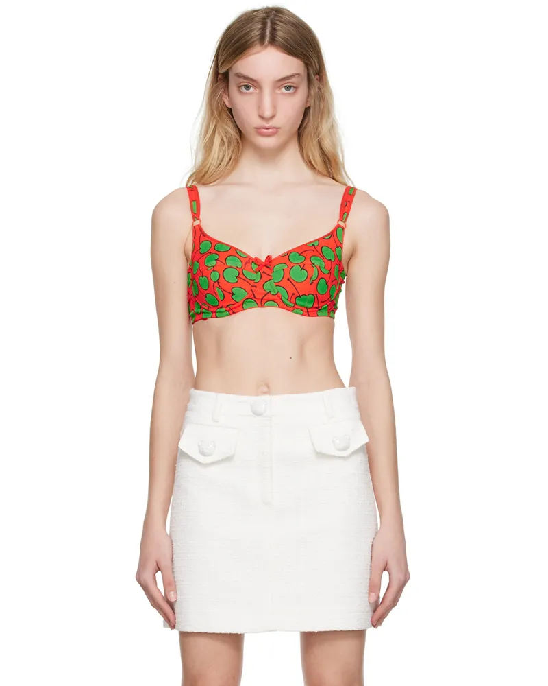 Moschino Red Cherry Bra A1127