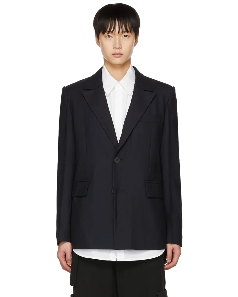 Wooyoungmi Navy Wool Blazer Navy