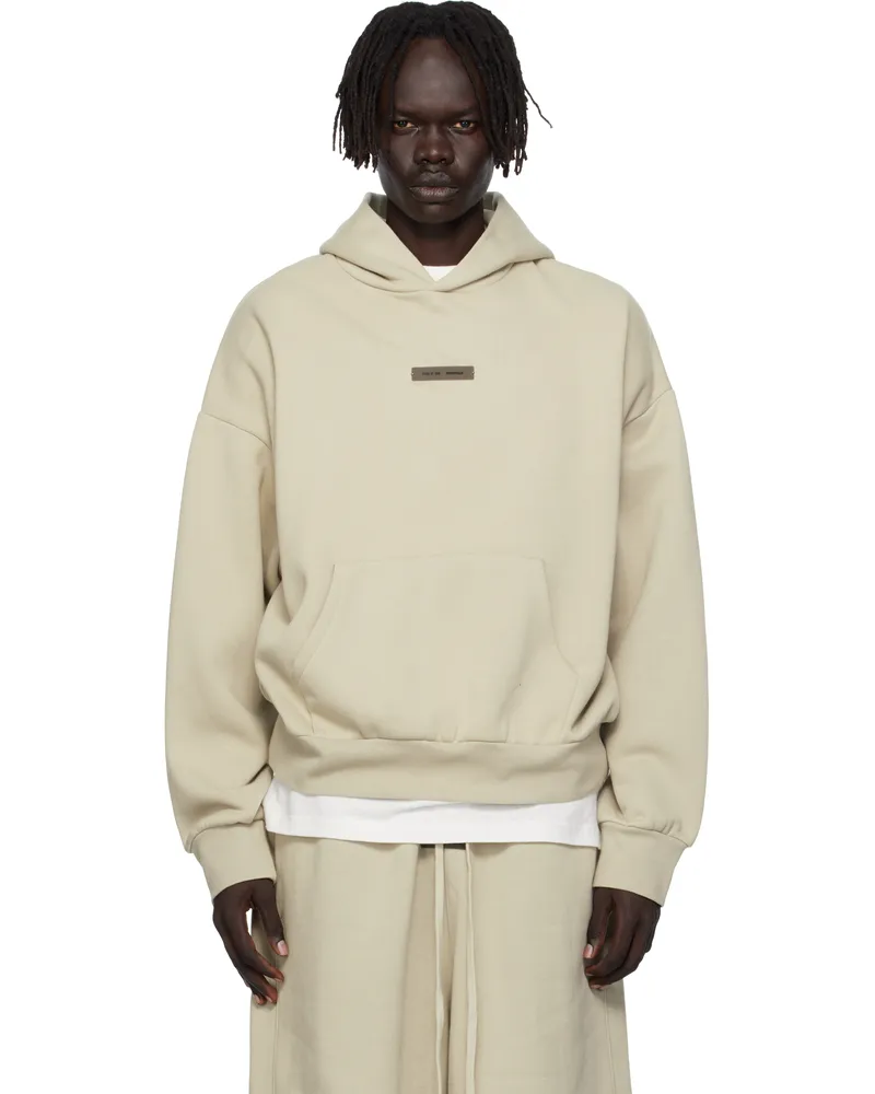 Fear of God Taupe Classic Fit Fleece Hoodie Abbey