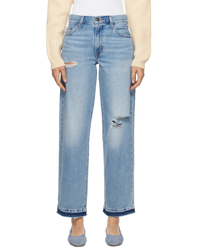 Levi's Blue Baggy Dad Jeans Long