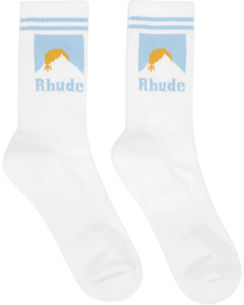 RHUDE White Moonlight Socks White