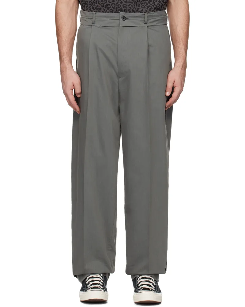 Undercover Gray Twill Trousers Gray