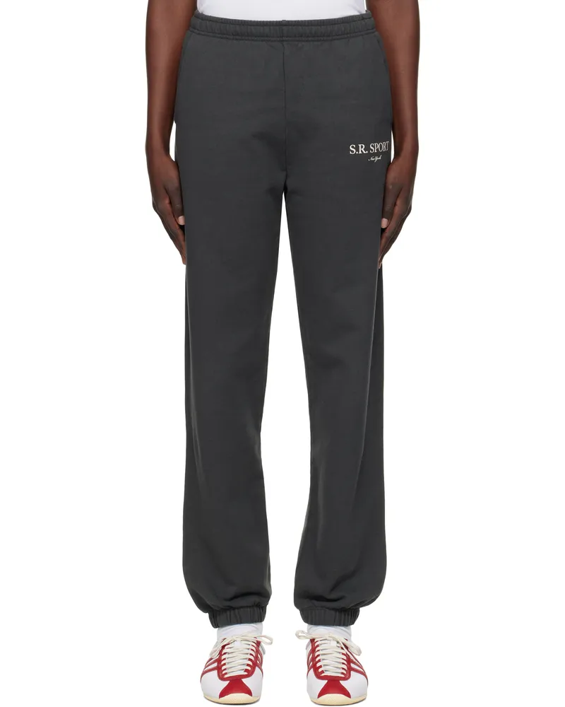 SPORTY & RICH Black 'S.R. Sport' Sweatpants 111