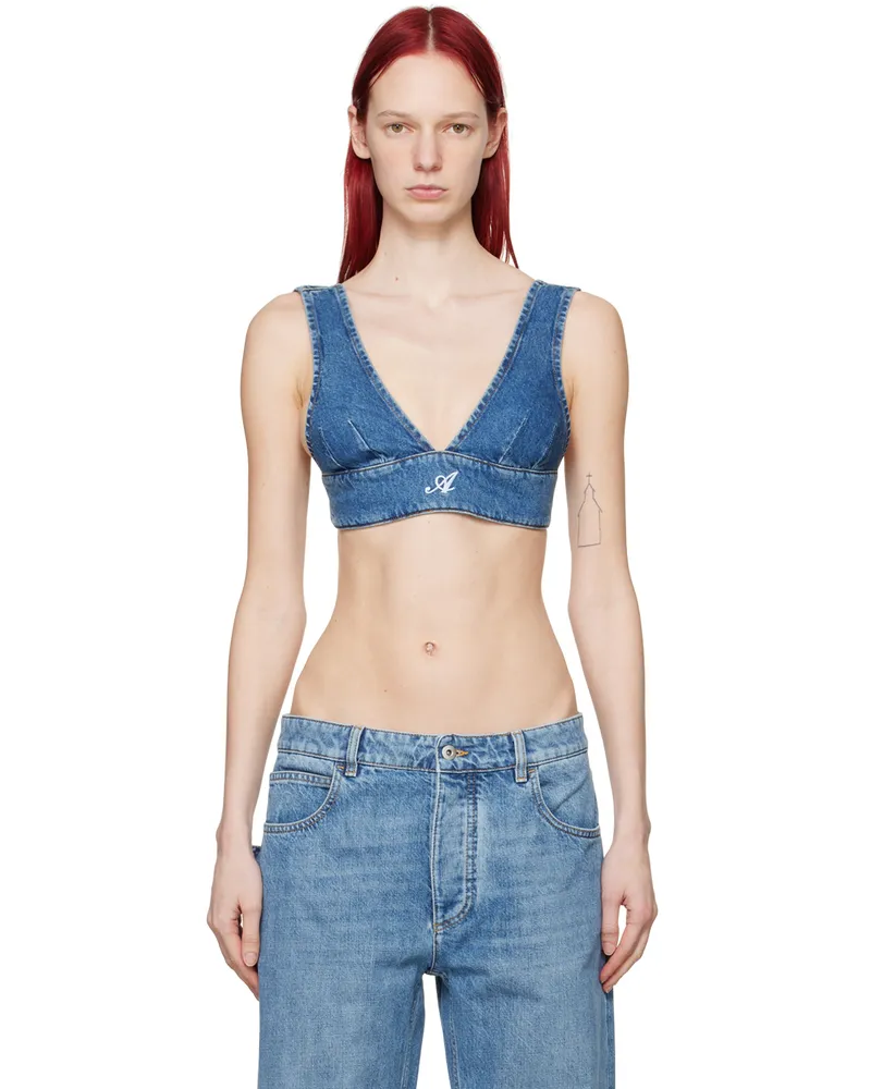 Axel Arigato Navy Jules Denim Tank Top Blue