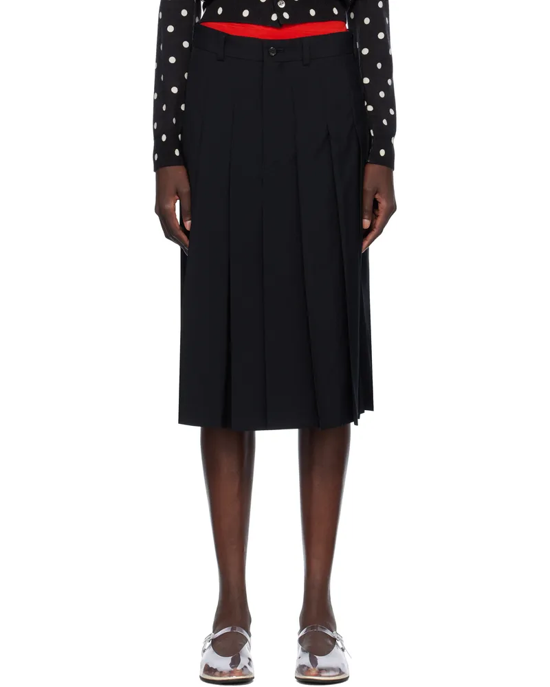 Comme des Garçons Black Wool Tropical Shorts Black