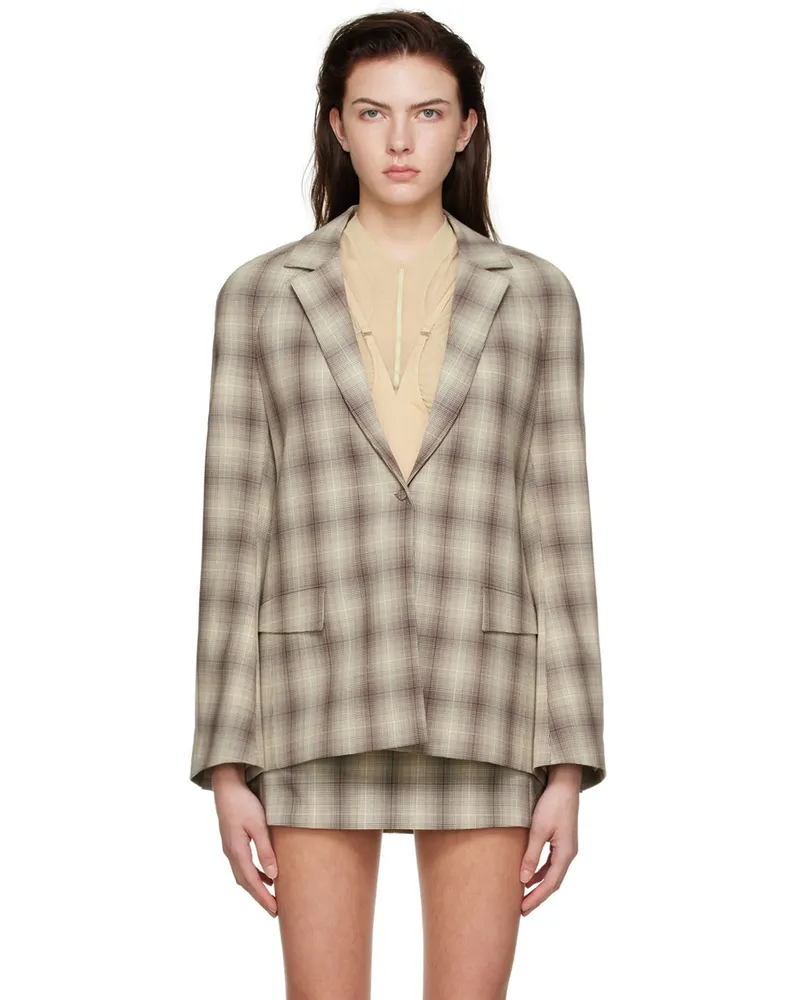 Charlotte Knowles Beige Wool Blazer Beige