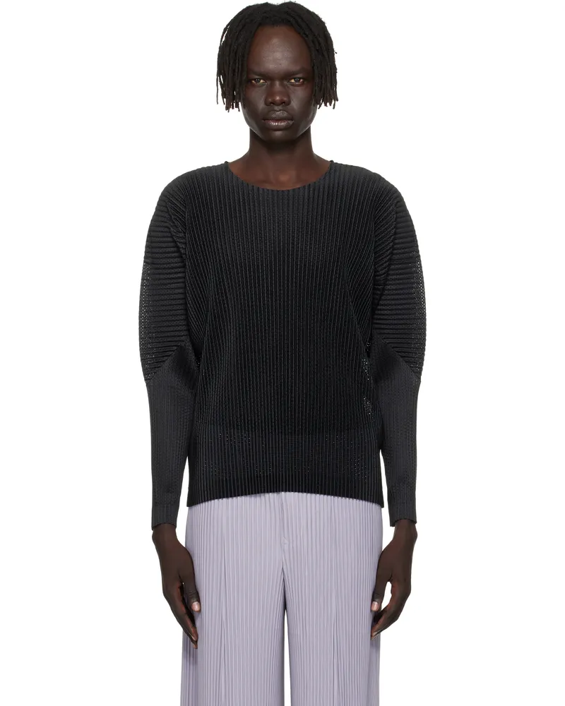 Issey Miyake Black Light Mesh T-shirt 15-black