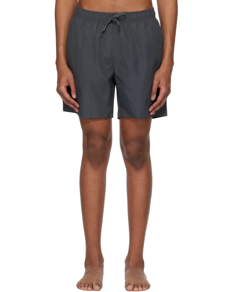 HUGO BOSS Gray Cargo-Pocket Swim Shorts 011-charcoal