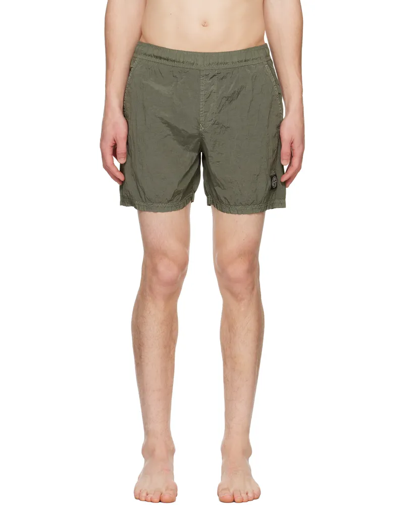 Stone Island Green Nylon Metal ECONYL Swim Shorts V0054
