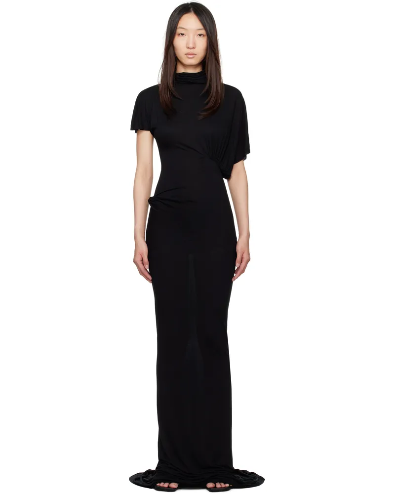 Rick Owens Lilies Black Hollywood Lilith Maxi Dress 09