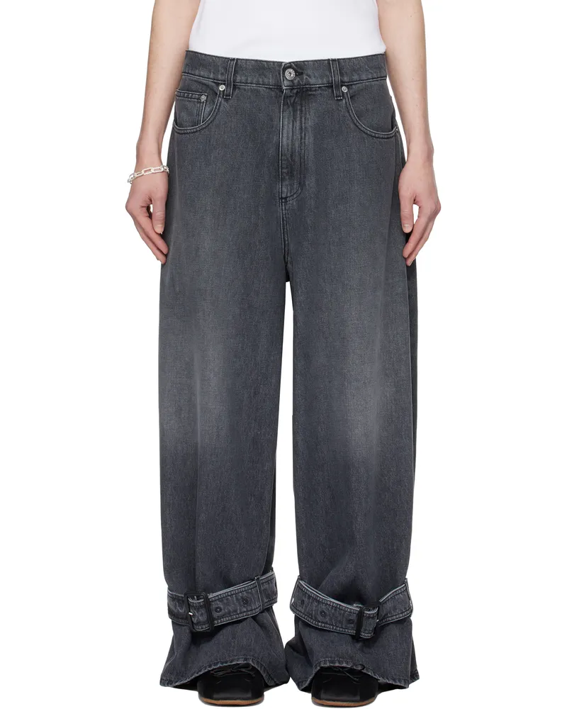 J.W.Anderson Gray Buckled Cuff Denim Jeans 929