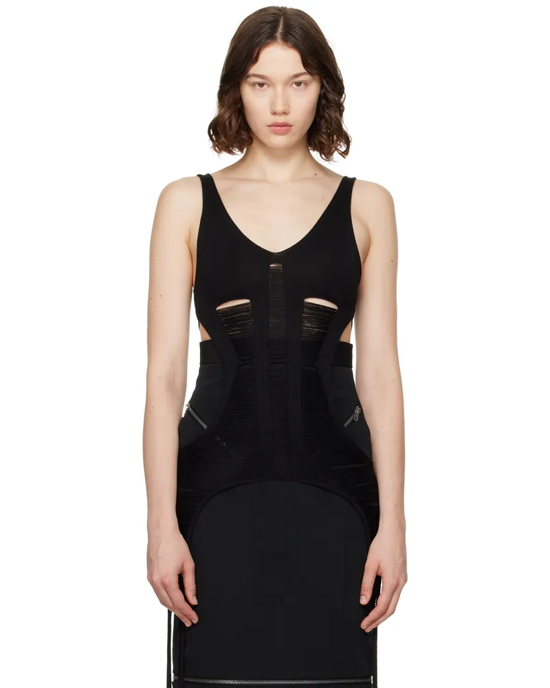 Rick Owens Black Hollywood Tanja Long Tank Top 09