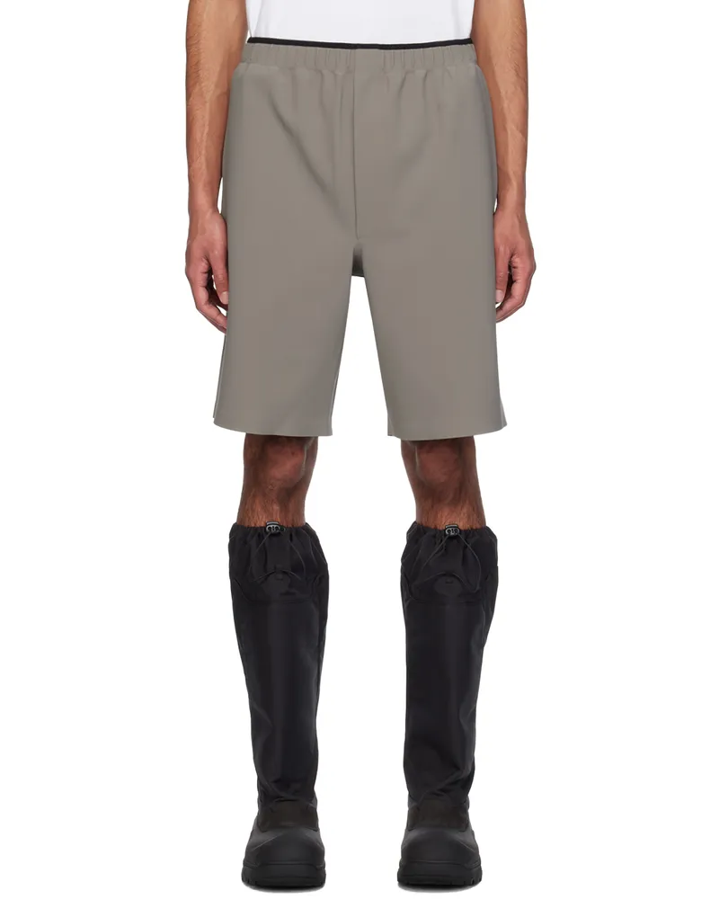GR10K Taupe Taped Bonded Shorts Tortora