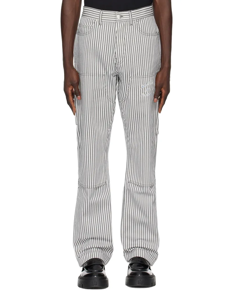 Amiri Black & White Motors Carpenter Jeans Black