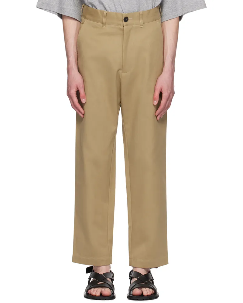 Studio Nicholson Tan Bill Trousers -